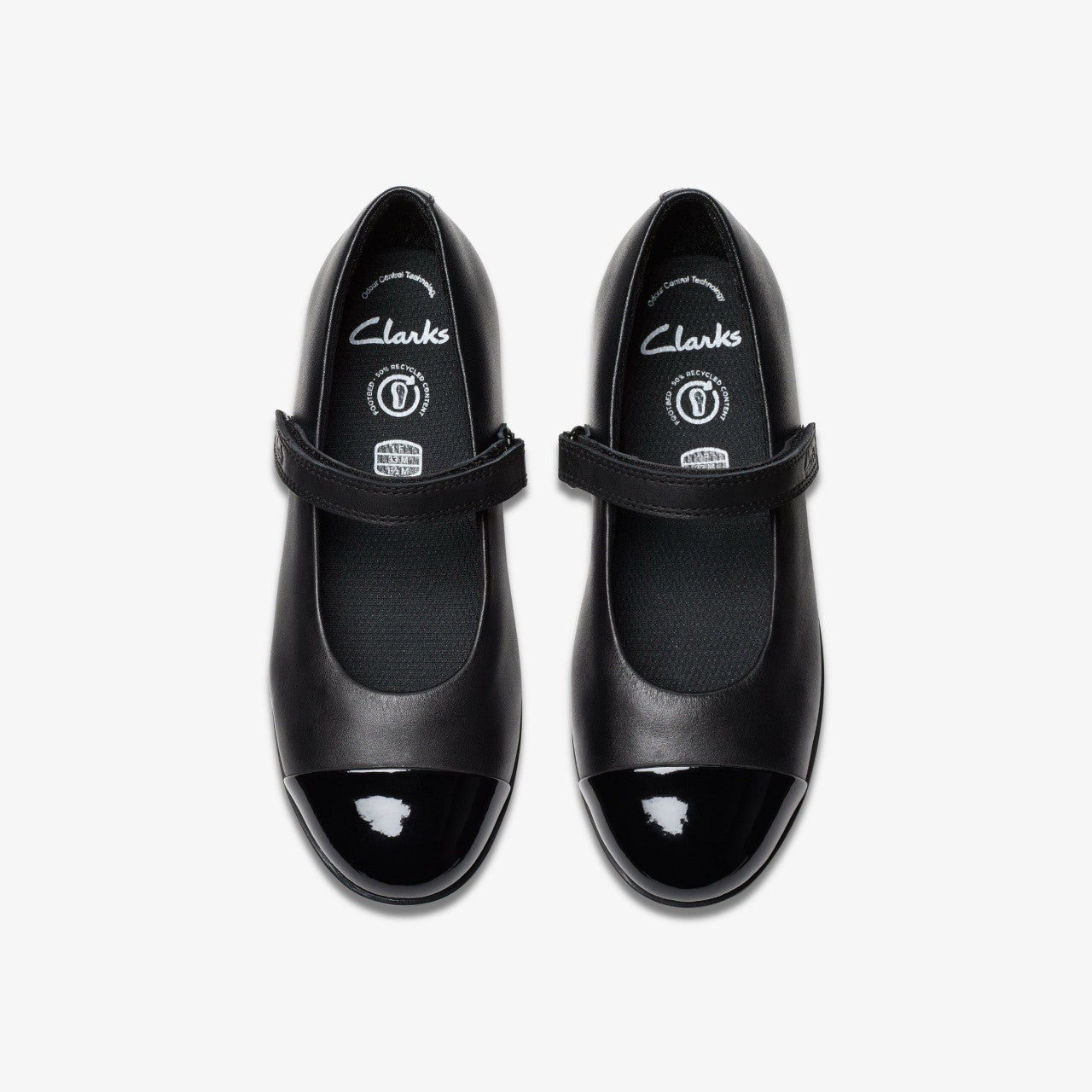 Finja Gem Older Black Leather Clarks Kids