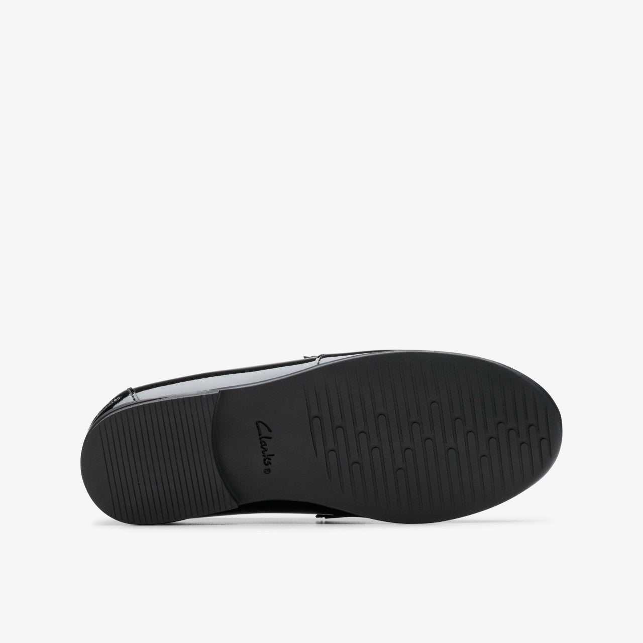 Finja Bright Older Black Patent Clarks Kids