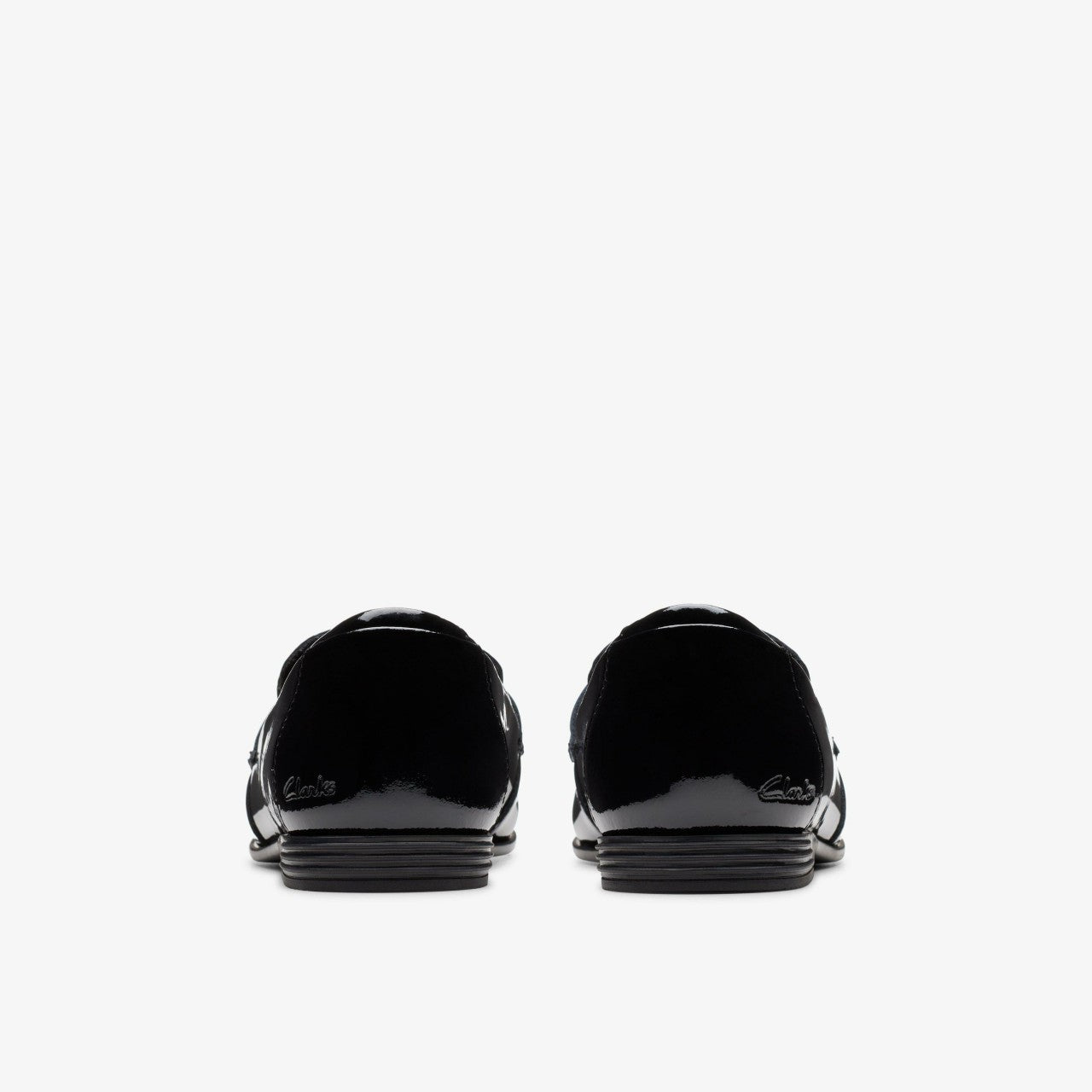 Finja Bright Older Black Patent Clarks Kids