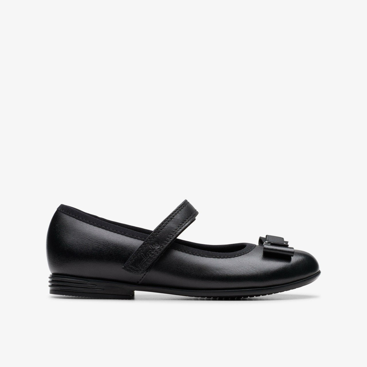 Finja Tap Kid Black Leather Clarks Kids