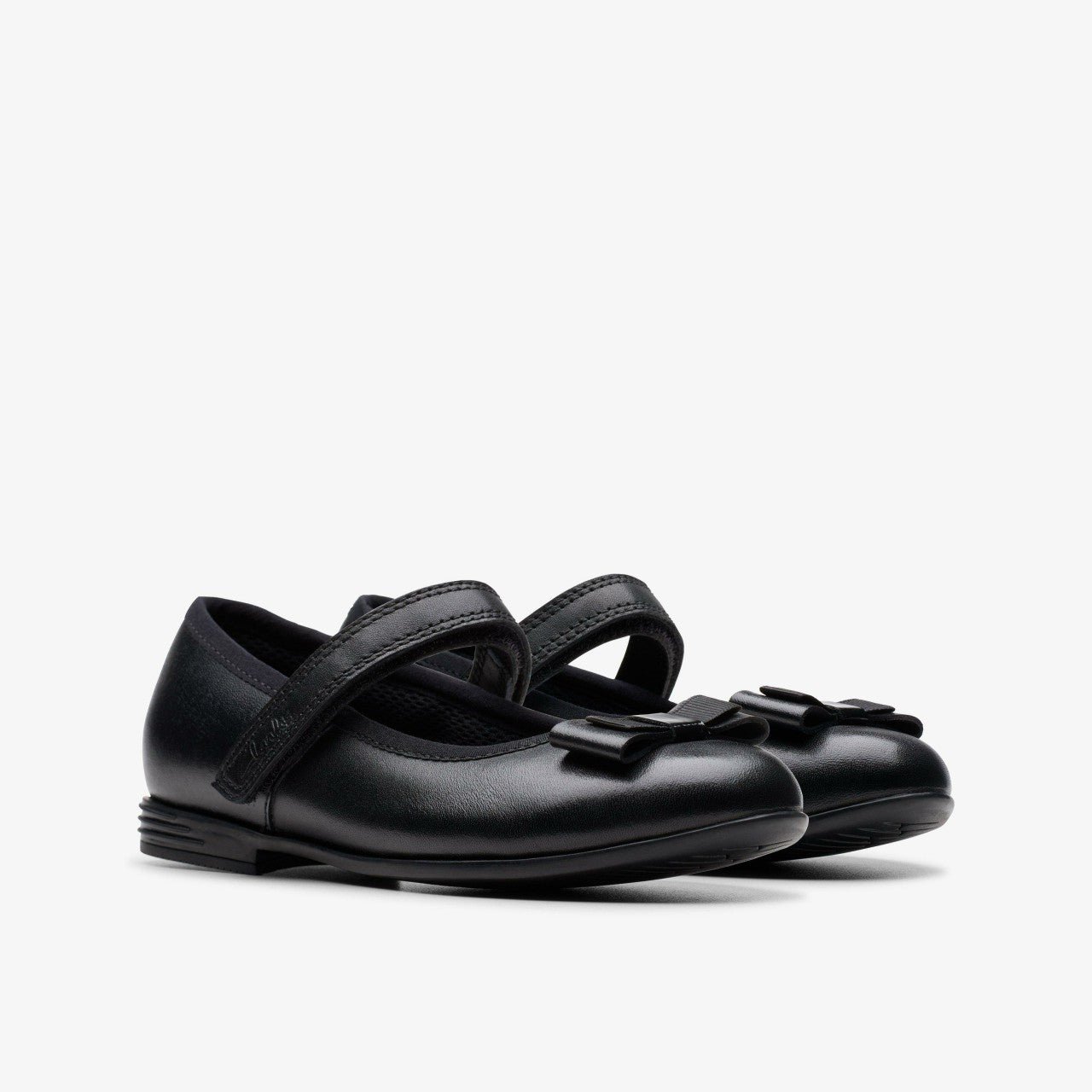 Finja Tap Kid Black Leather Clarks Kids