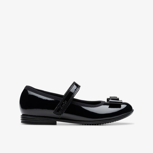 Finja Tap Kid Black Patent Clarks Kids