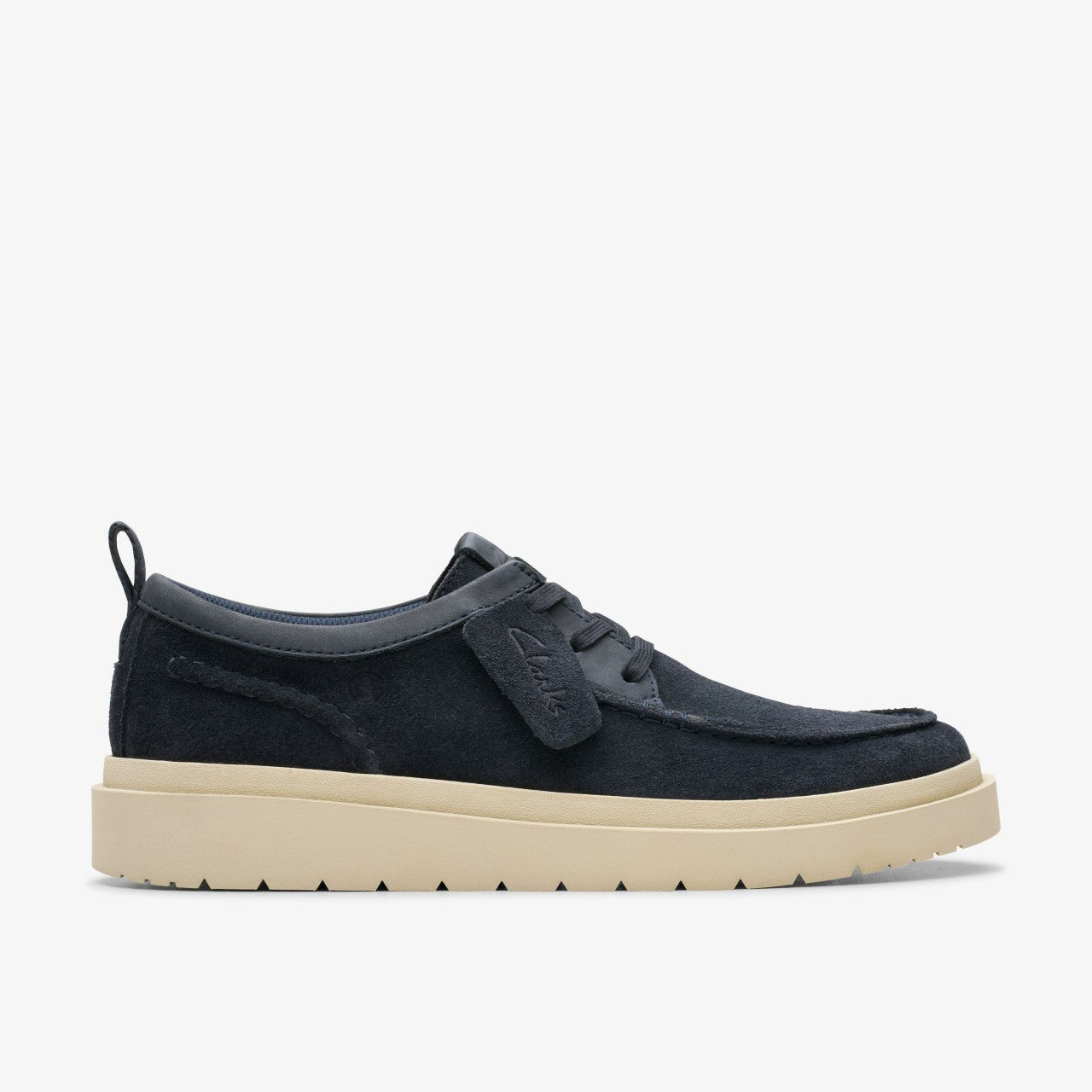 Polden Moc Navy Suede Clarks Men
