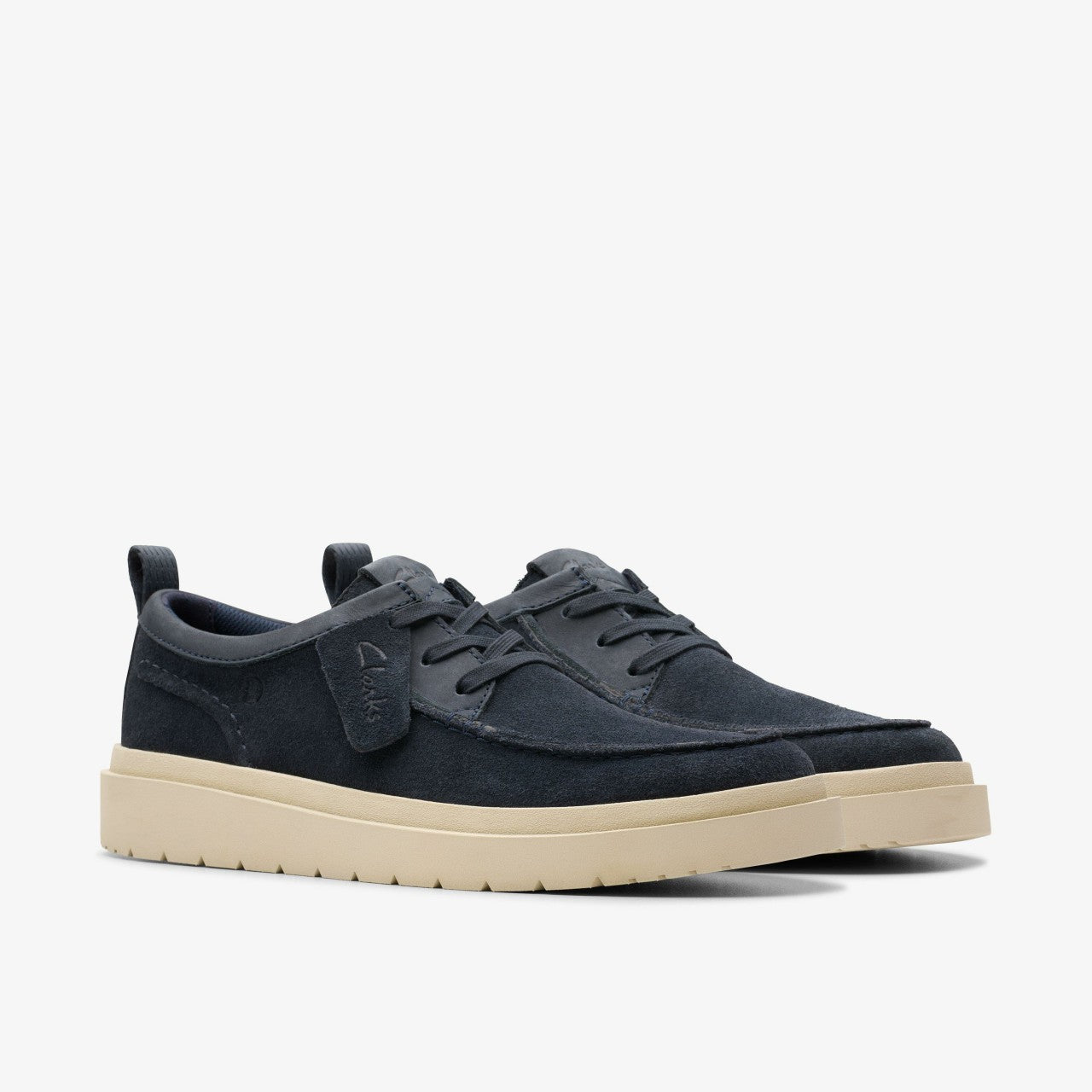 Polden Moc Navy Suede Clarks Men