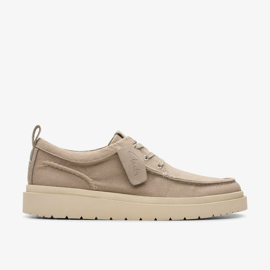 Polden Moc Grey Canvas Clarks Men