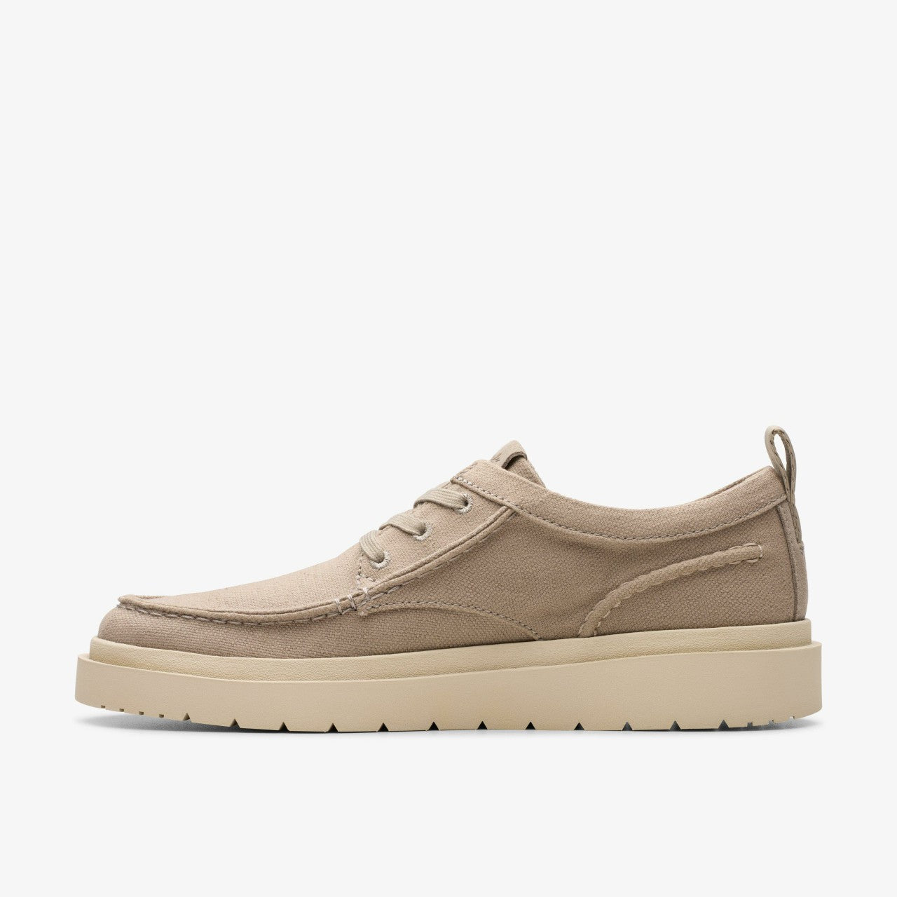 Polden Moc Grey Canvas Clarks Men