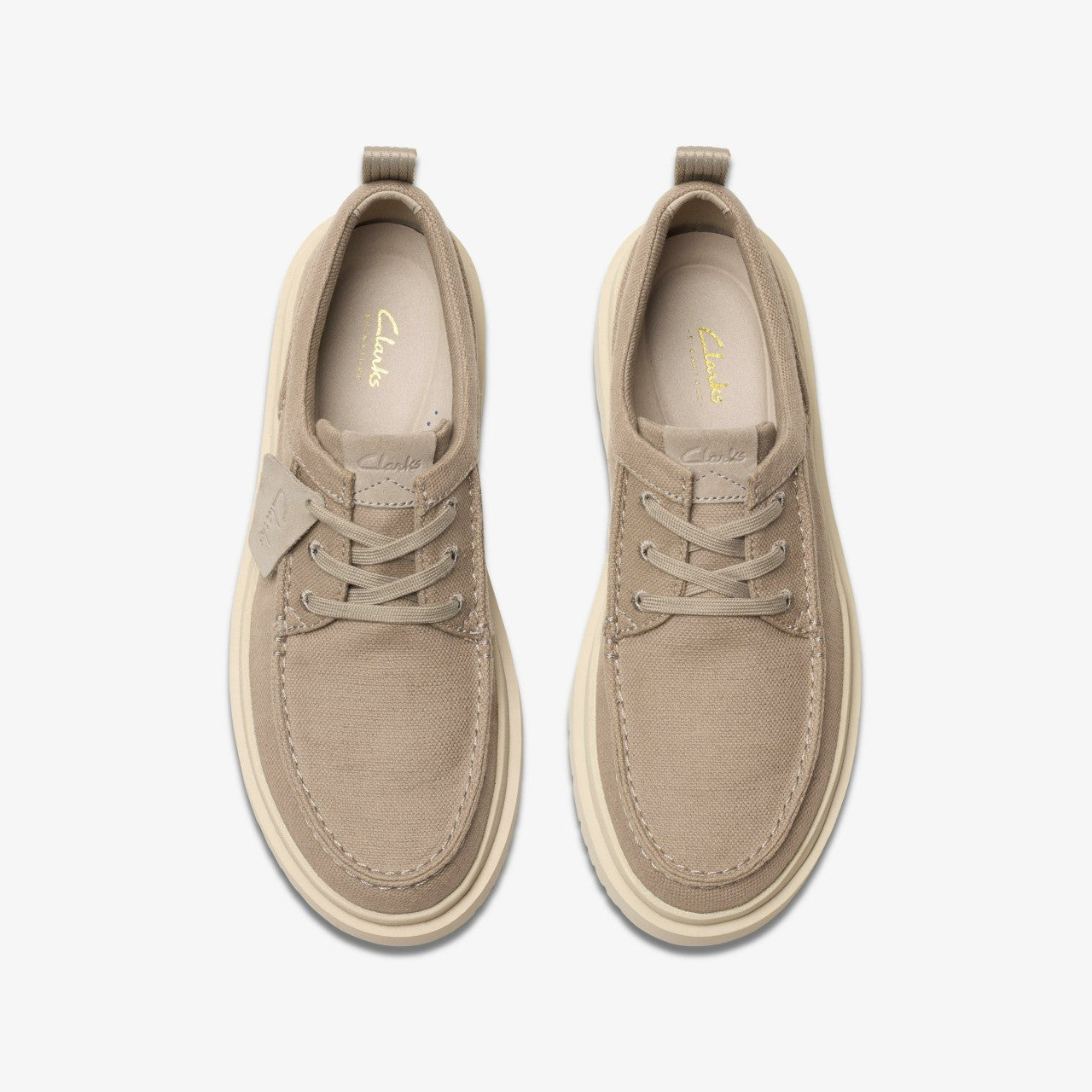 Polden Moc Grey Canvas Clarks Men
