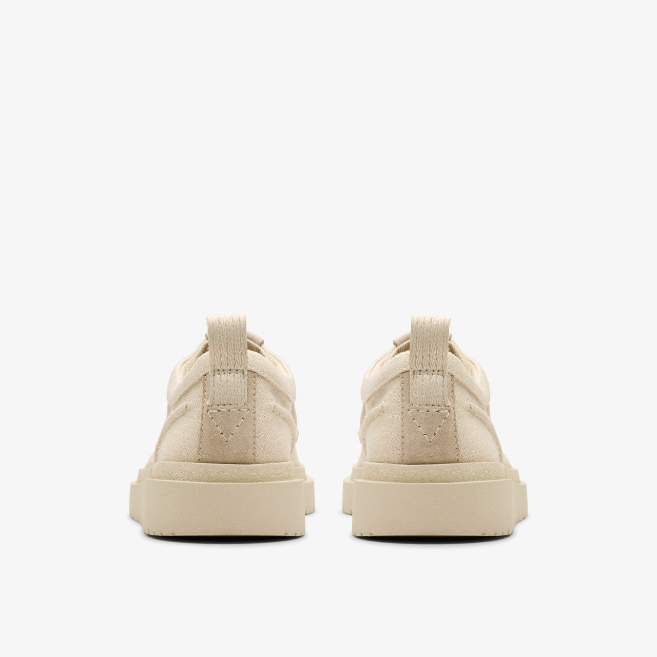 Polden Moc Off White Canvas Clarks Men