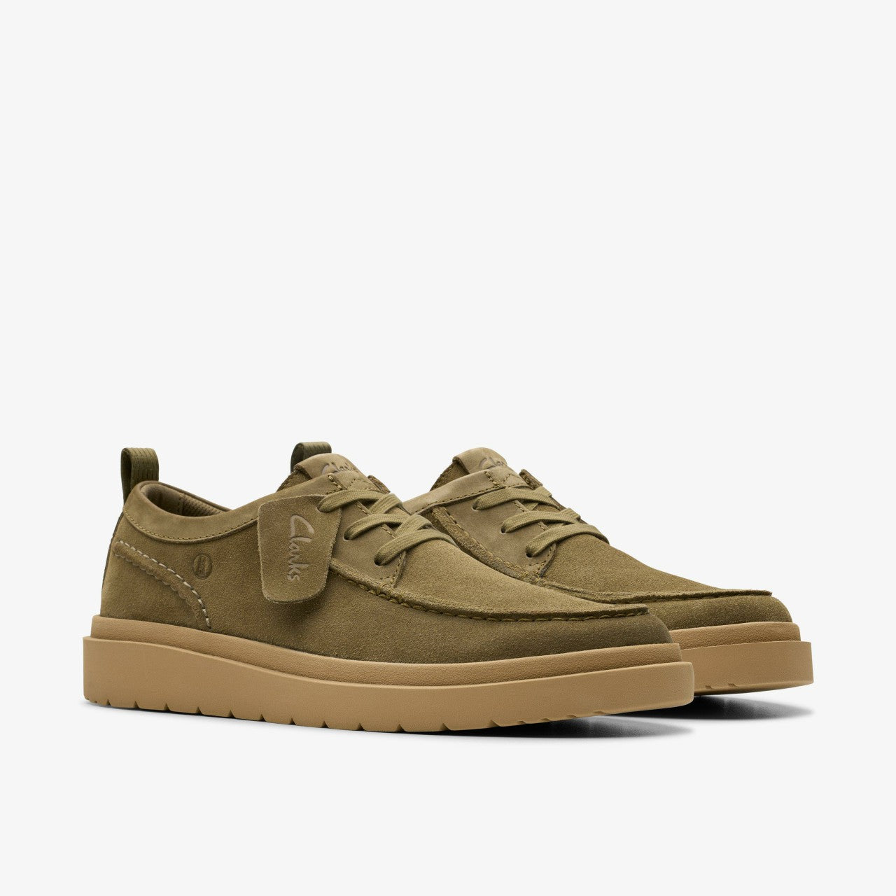 Polden Moc Olive Suede Clarks Men