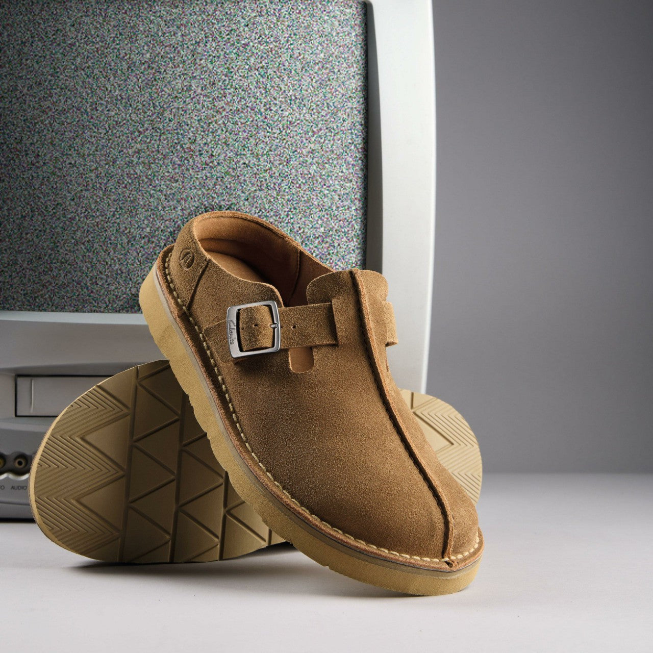 Solsbury Mule Cola Suede Clarks Men