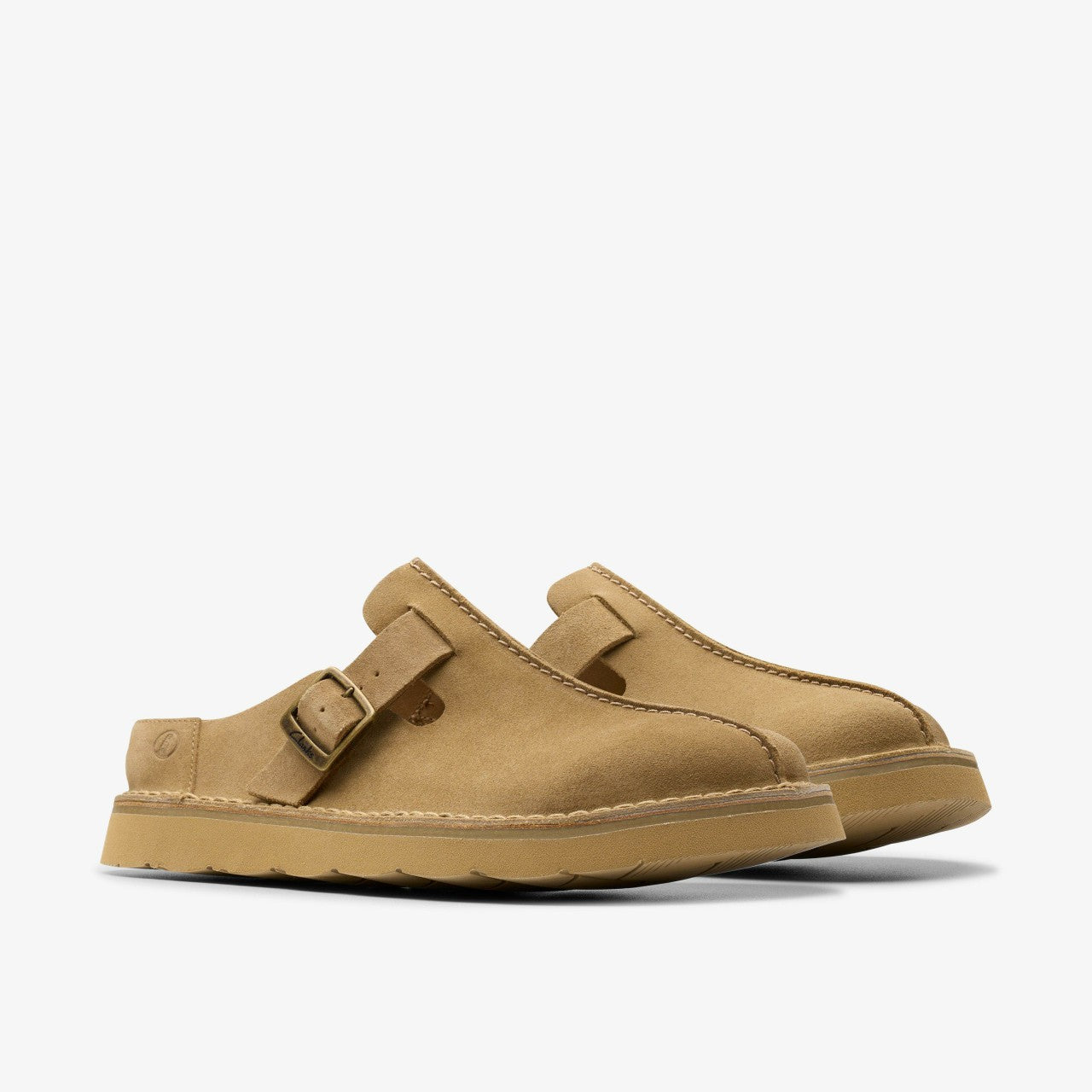Solsbury Mule Dark Sand Suede Clarks Men