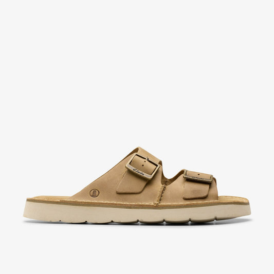 Solsbury Strap Dark Sand Leather Clarks Men