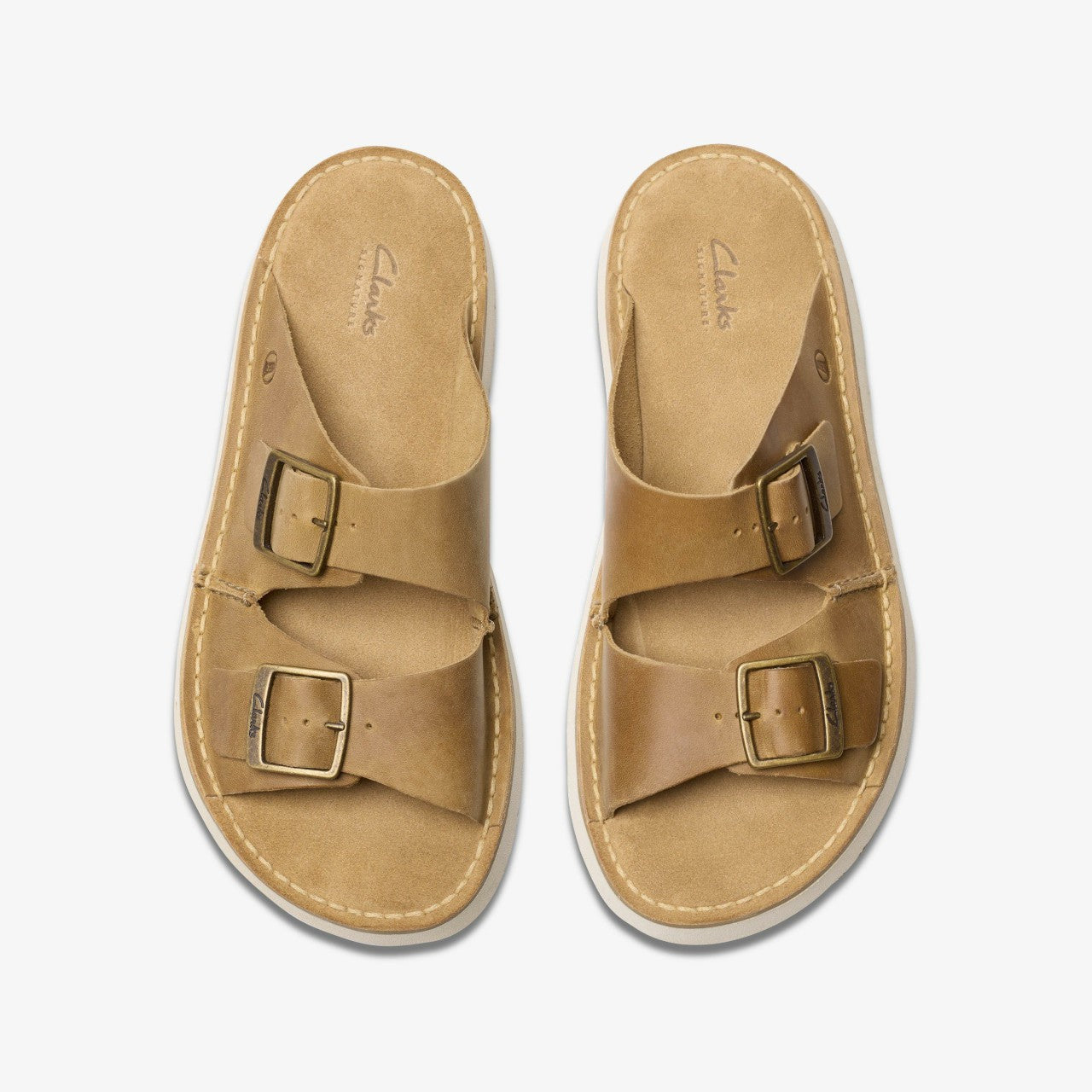 Solsbury Strap Dark Sand Leather Clarks Men