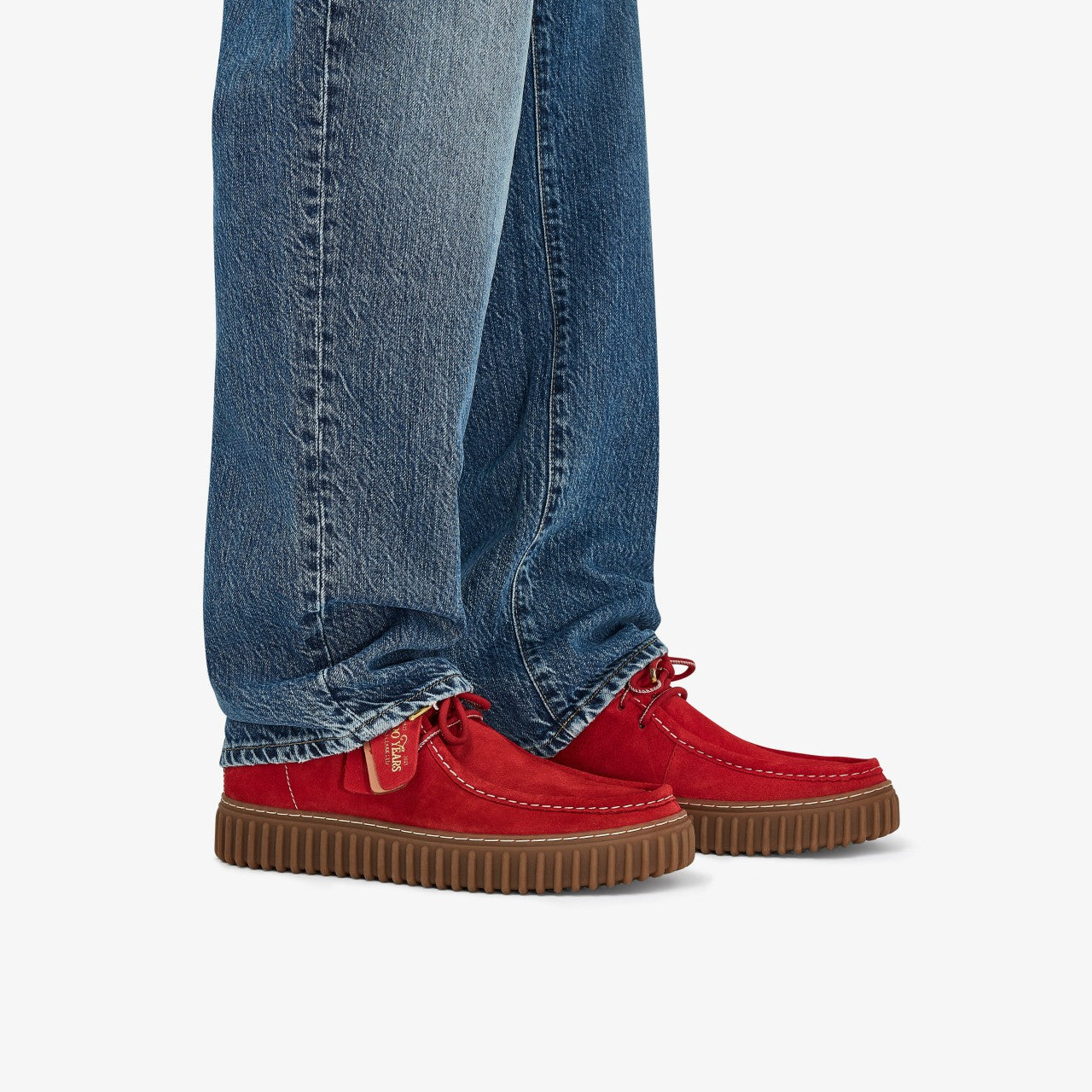Torhill Lo Red Suede Clarks Men
