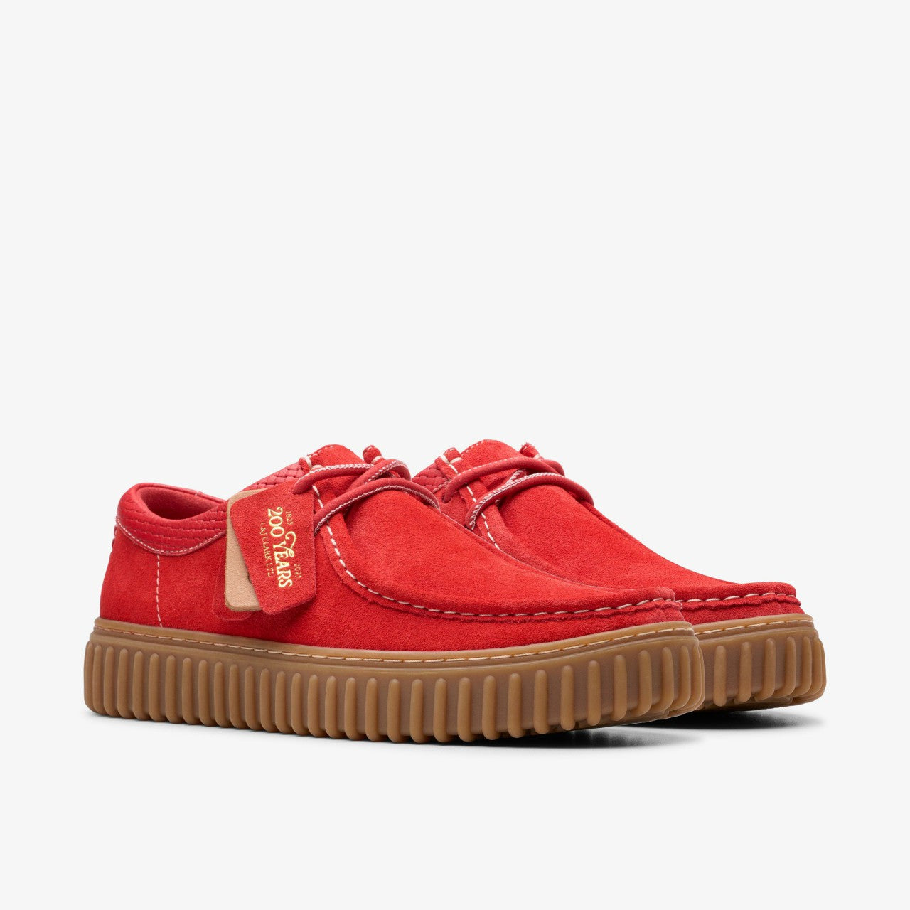 Torhill Lo Red Suede Clarks Men