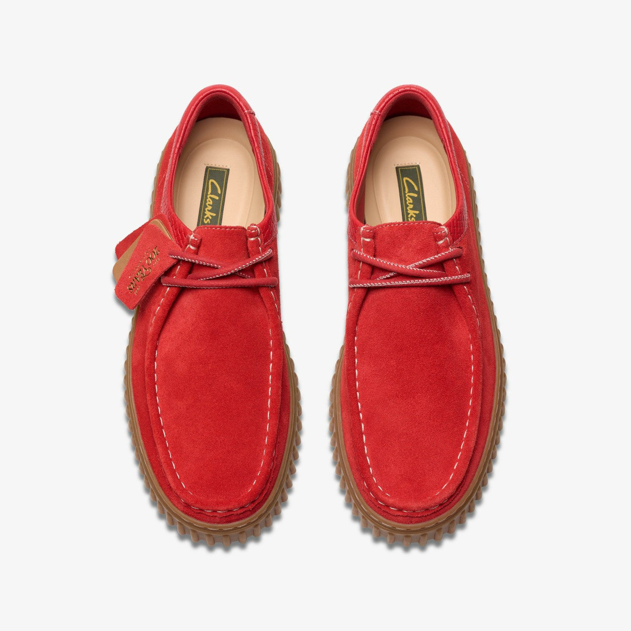Torhill Lo Red Suede Clarks Men