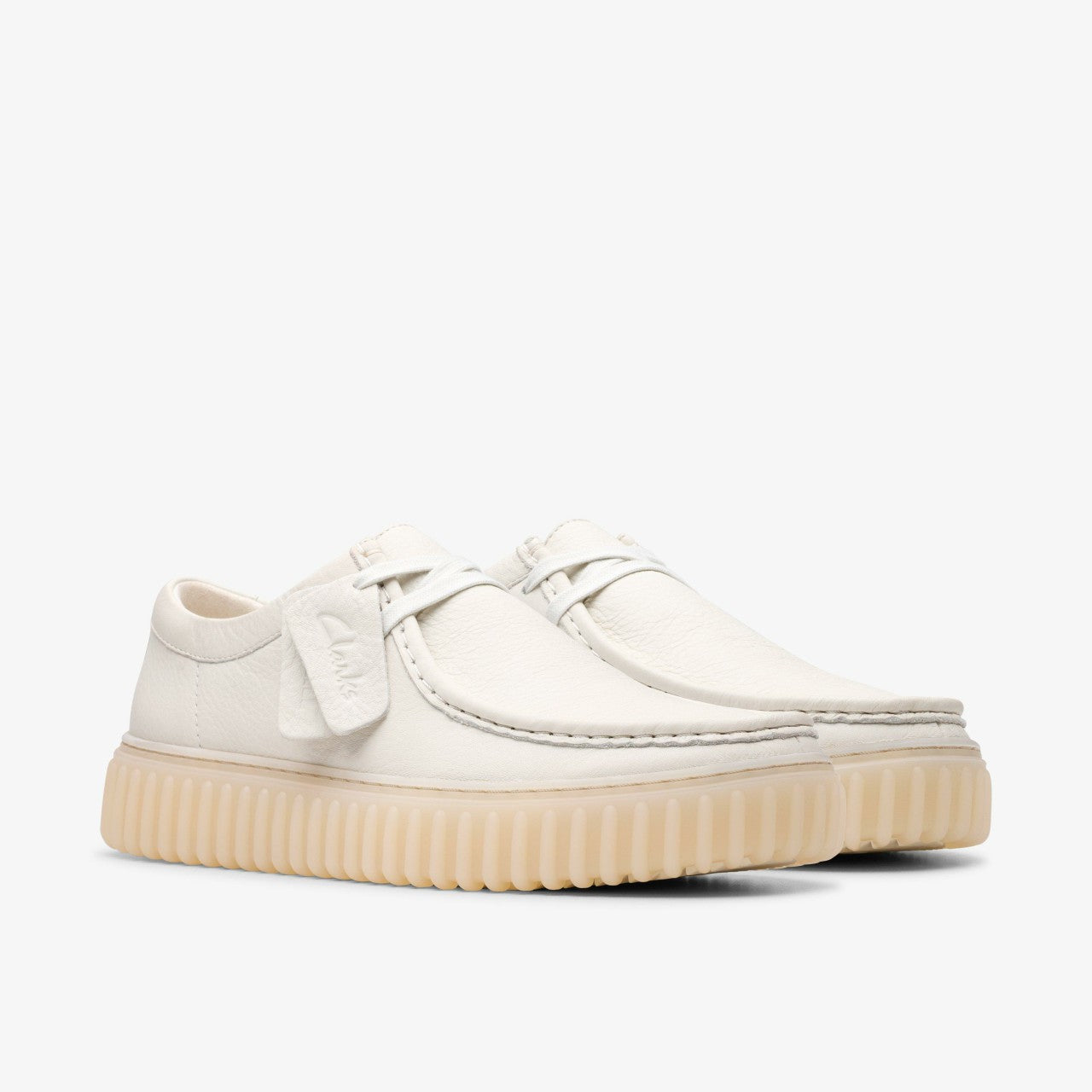 Torhill Lo White Leather Clarks Men