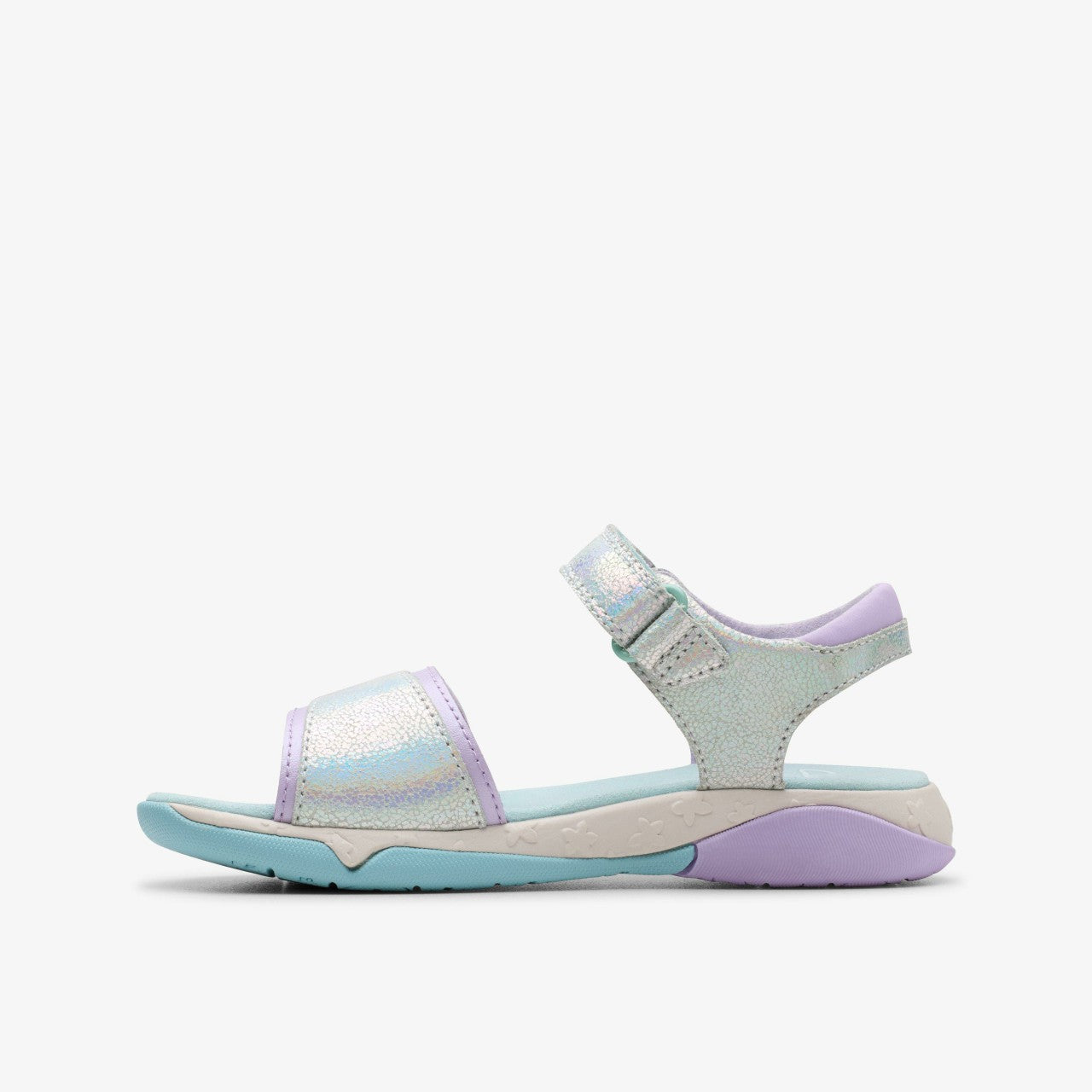 Osian Spark Kid Purple Metallic Clarks Kids