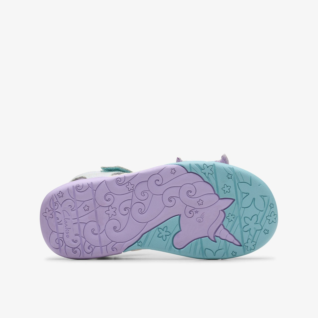 Osian Spark Kid Purple Metallic Clarks Kids
