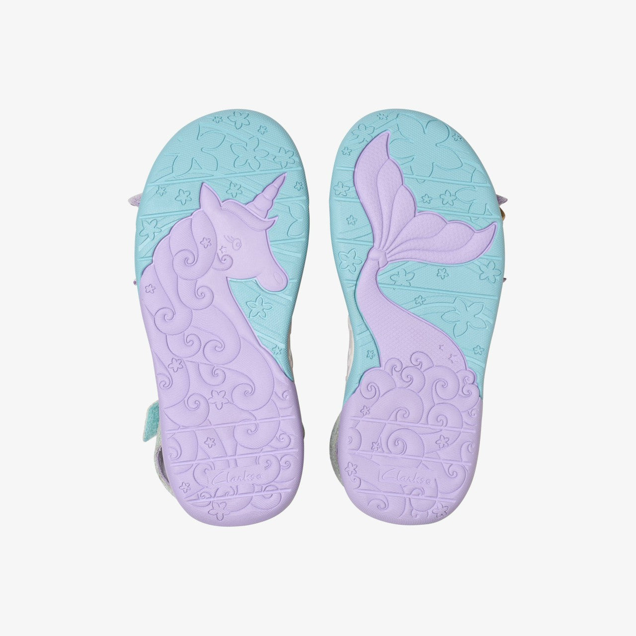 Osian Spark Kid Purple Metallic Clarks Kids