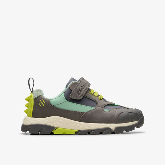 Steggy 2 Park Kid Grey/Green Clarks Kids
