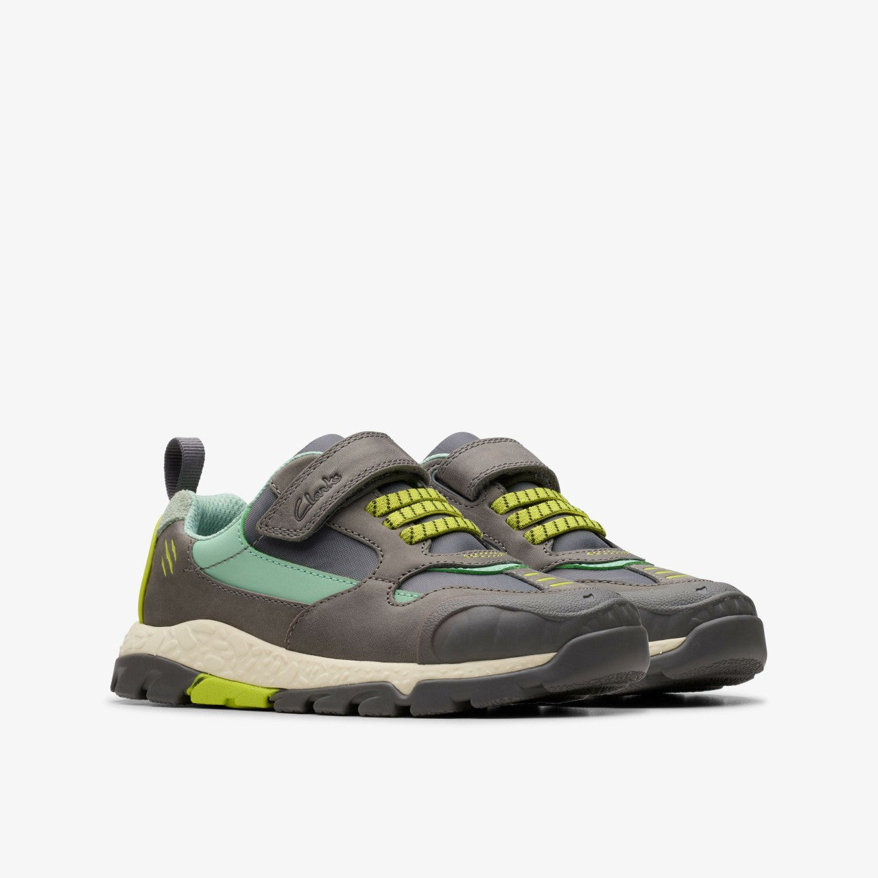 Steggy 2 Park Kid Grey/Green Clarks Kids