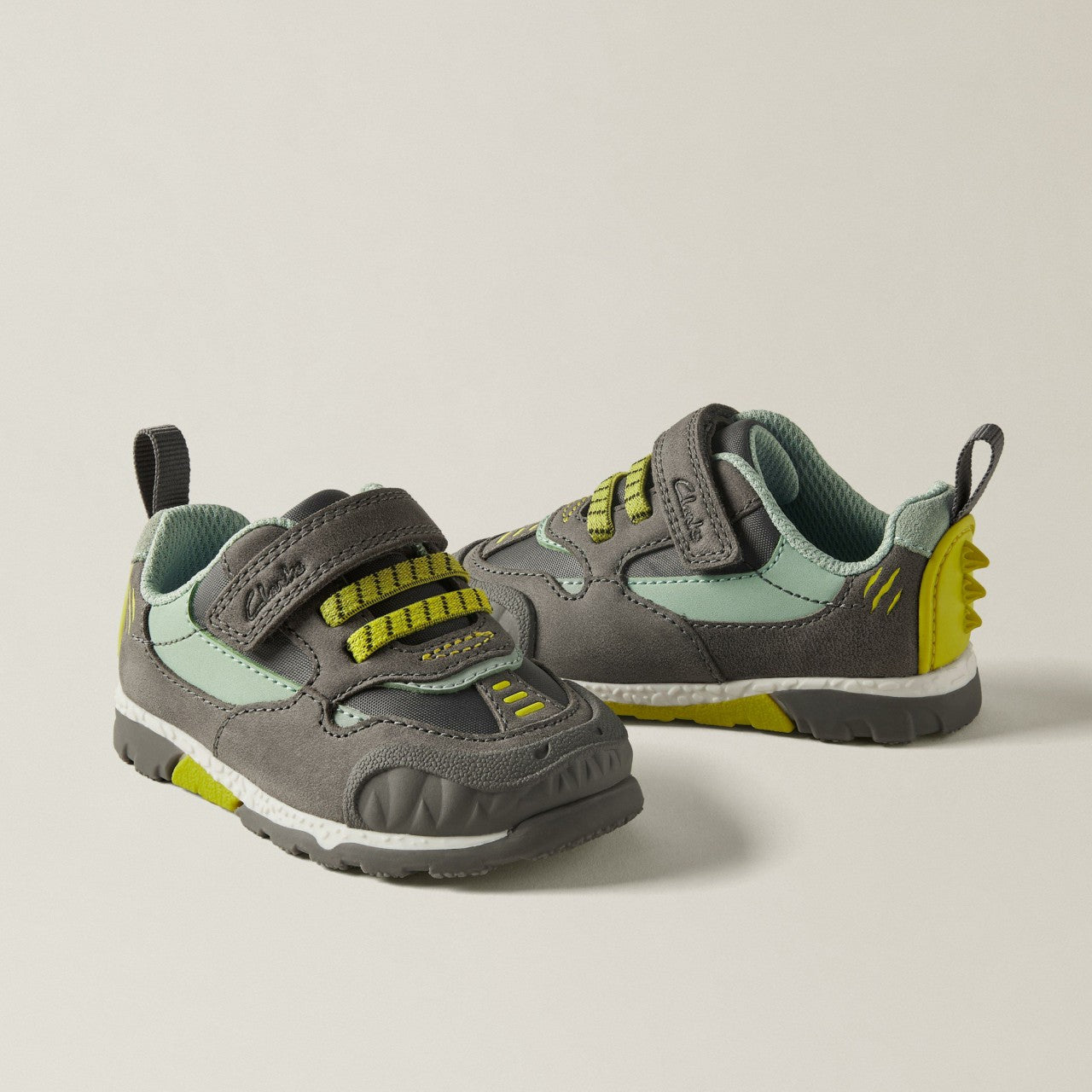 Steggy 2 Park Toddler Grey/Green Clarks Kids