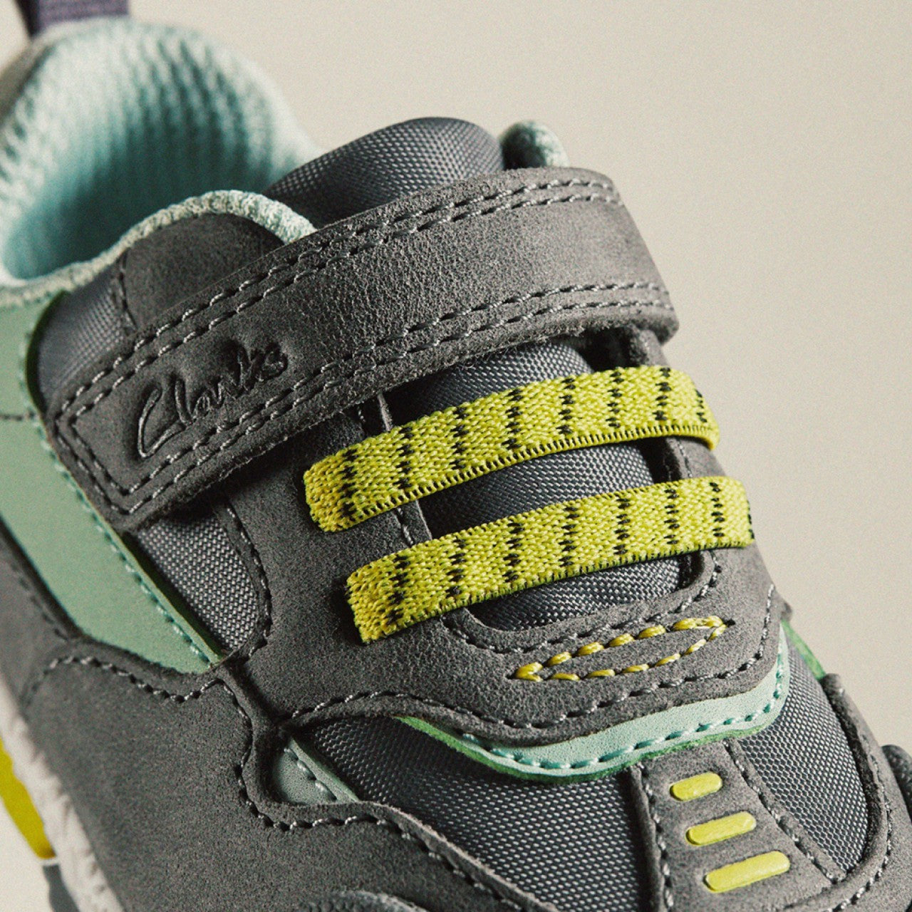 Steggy 2 Park Toddler Grey/Green Clarks Kids