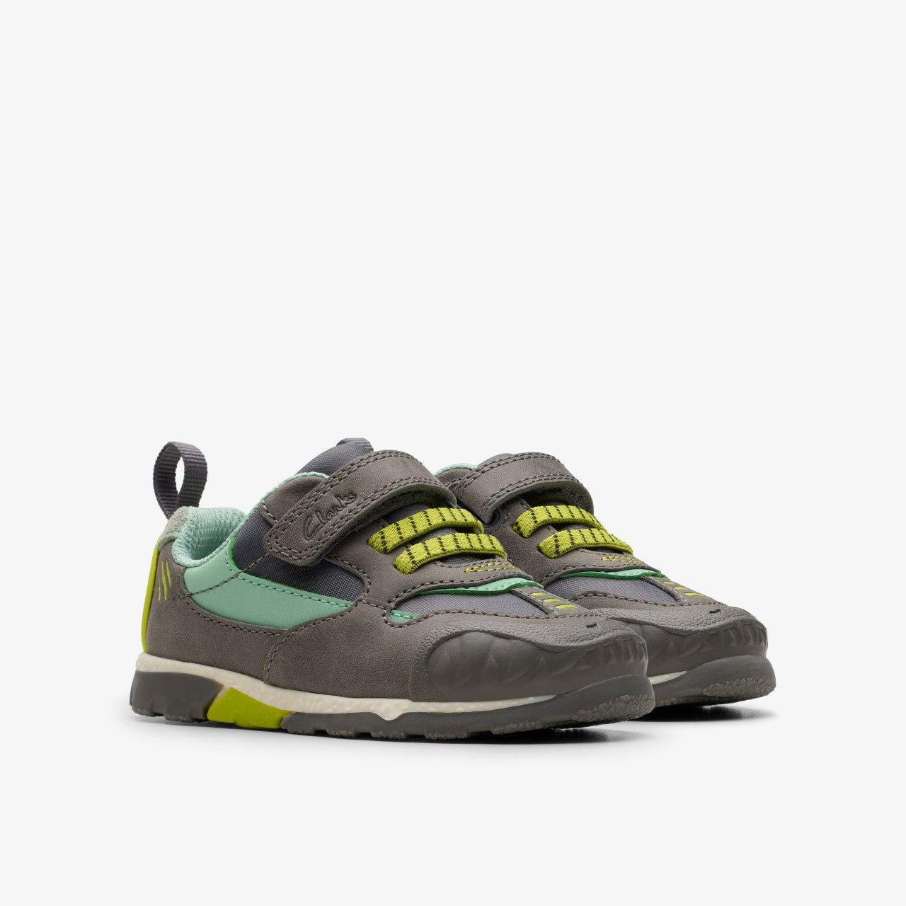 Steggy 2 Park Toddler Grey/Green Clarks Kids