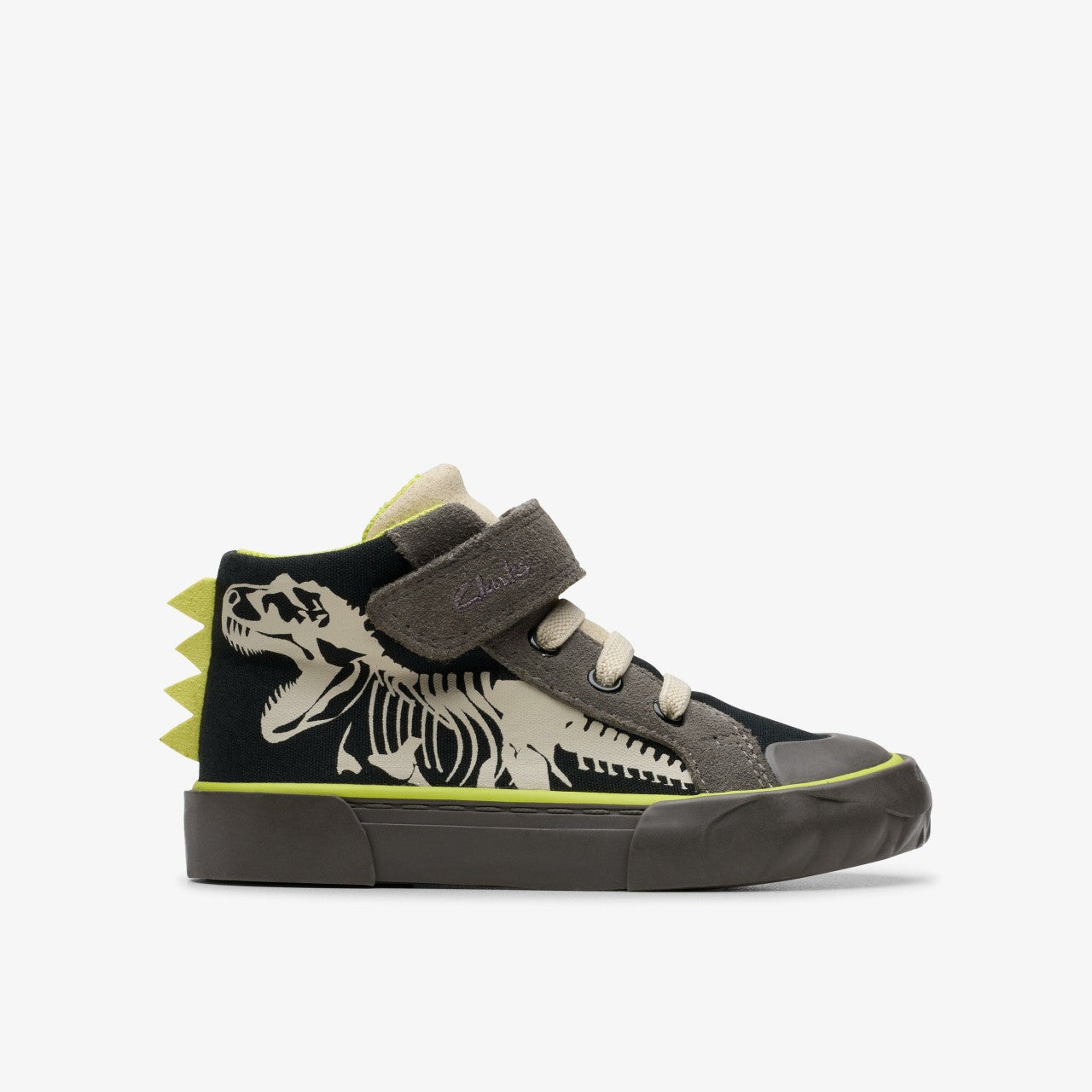 Foxing Rex Hi Toddler Black Canvas Clarks Kids