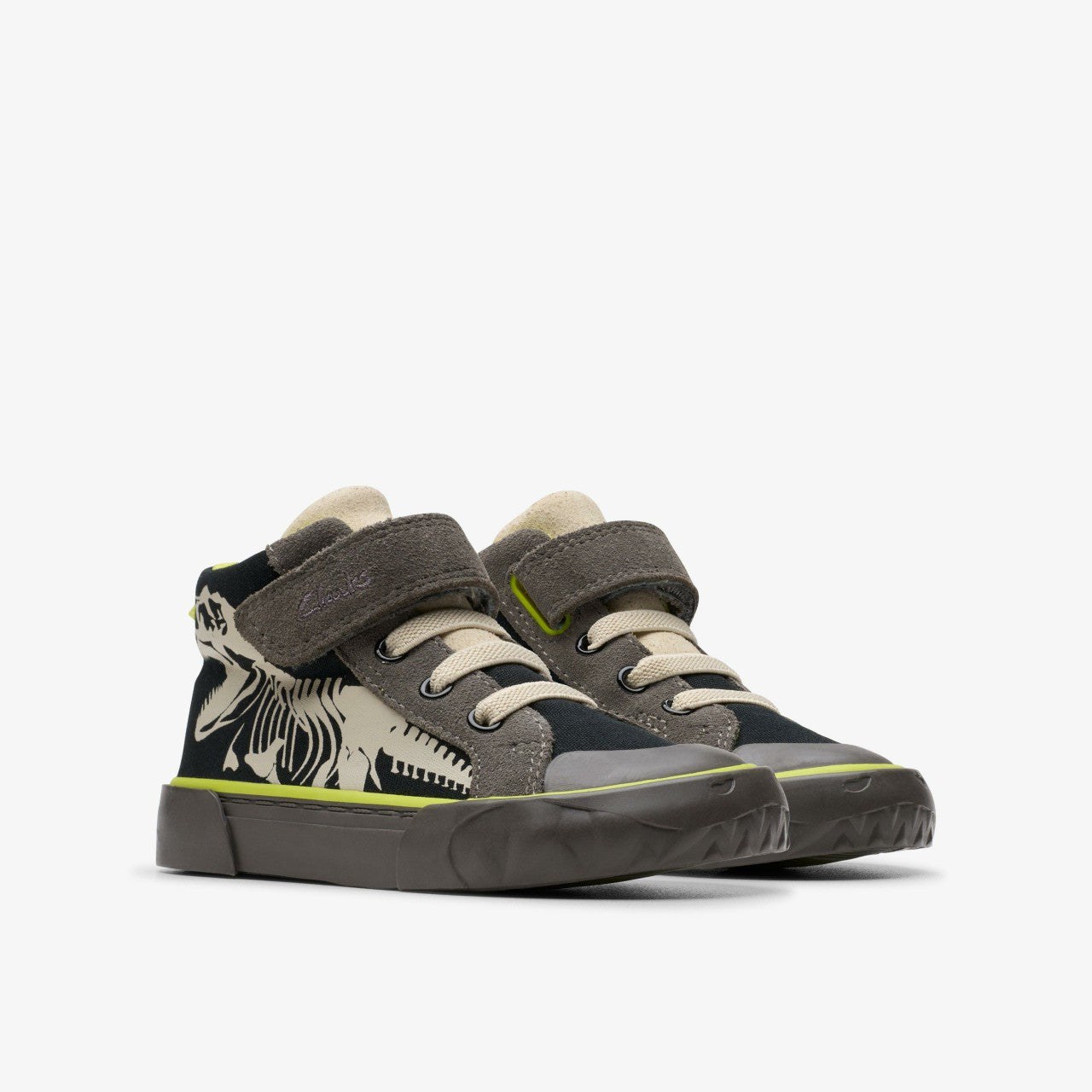 Foxing Rex Hi Toddler Black Canvas Clarks Kids