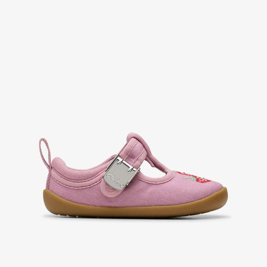 Roamer Grow Toddler Pink Canvas Clarks Kids|Babies