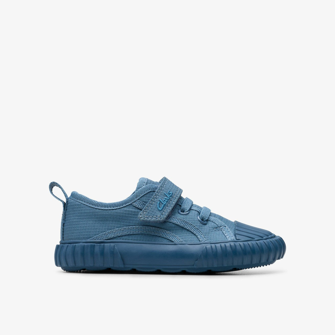 Foxing Stitch Toddler Blue Fabric Clarks Kids