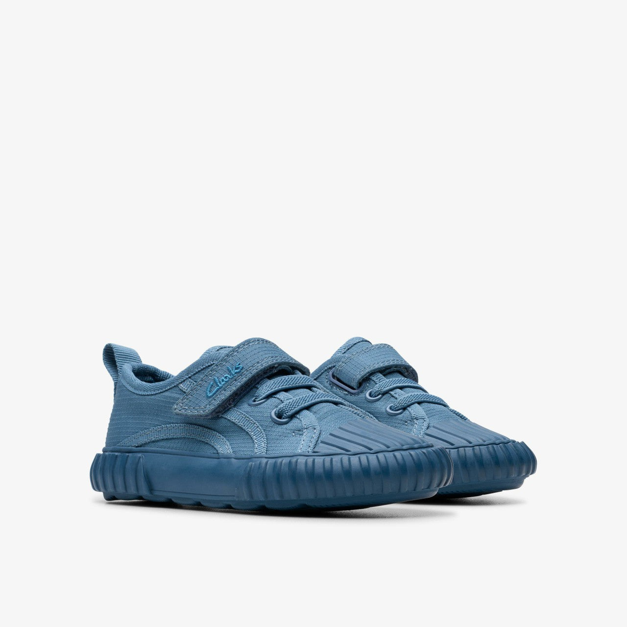 Foxing Stitch Toddler Blue Fabric Clarks Kids