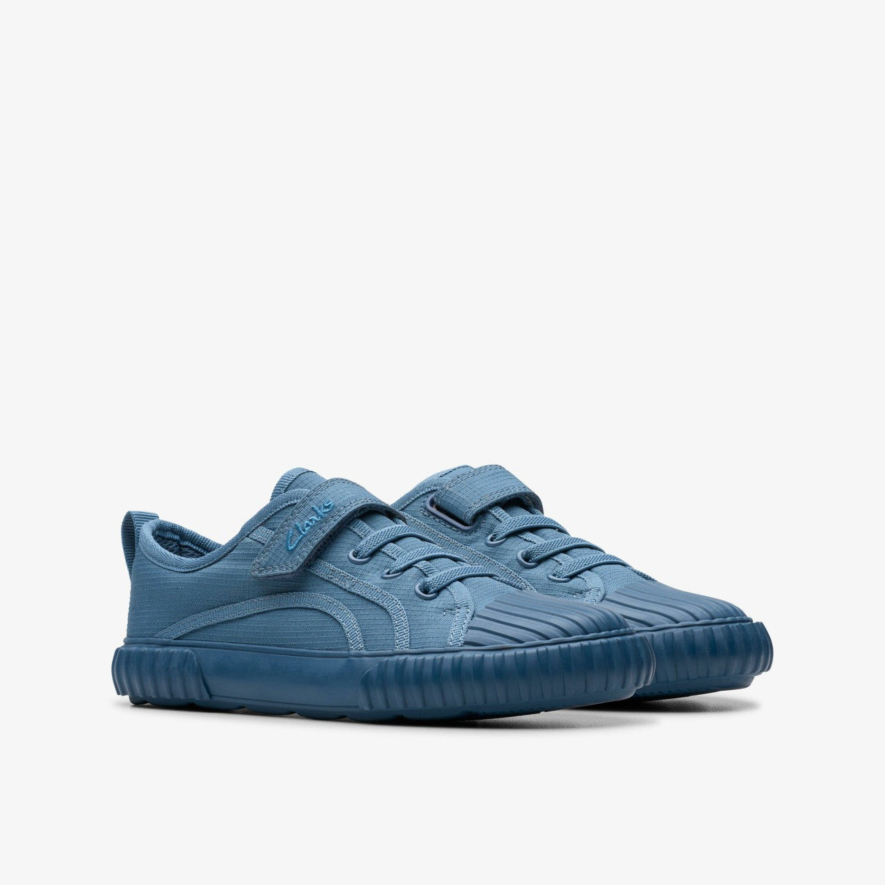 Foxing Stitch Kid Blue Fabric Clarks Kids