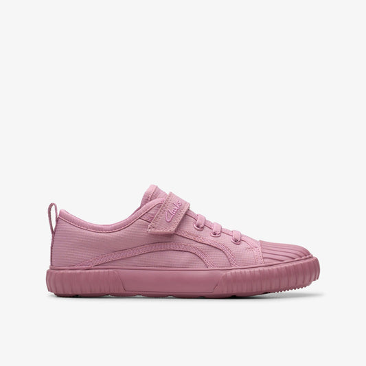 Foxing Stitch Kid Pink Fabric Clarks Kids
