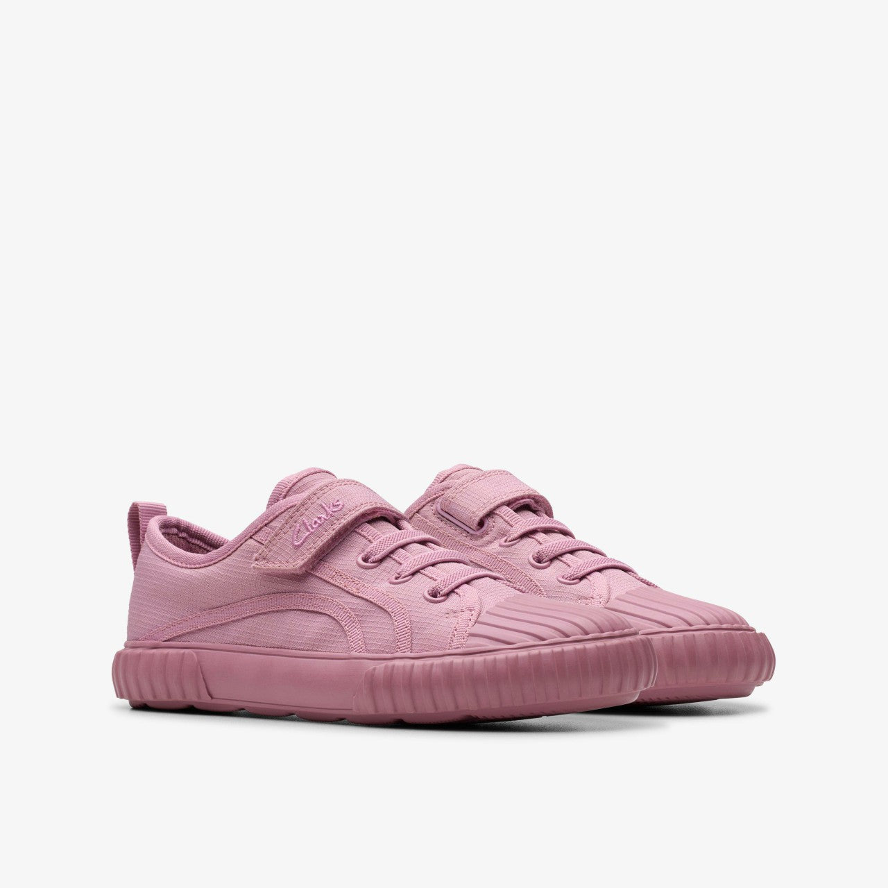 Foxing Stitch Kid Pink Fabric Clarks Kids