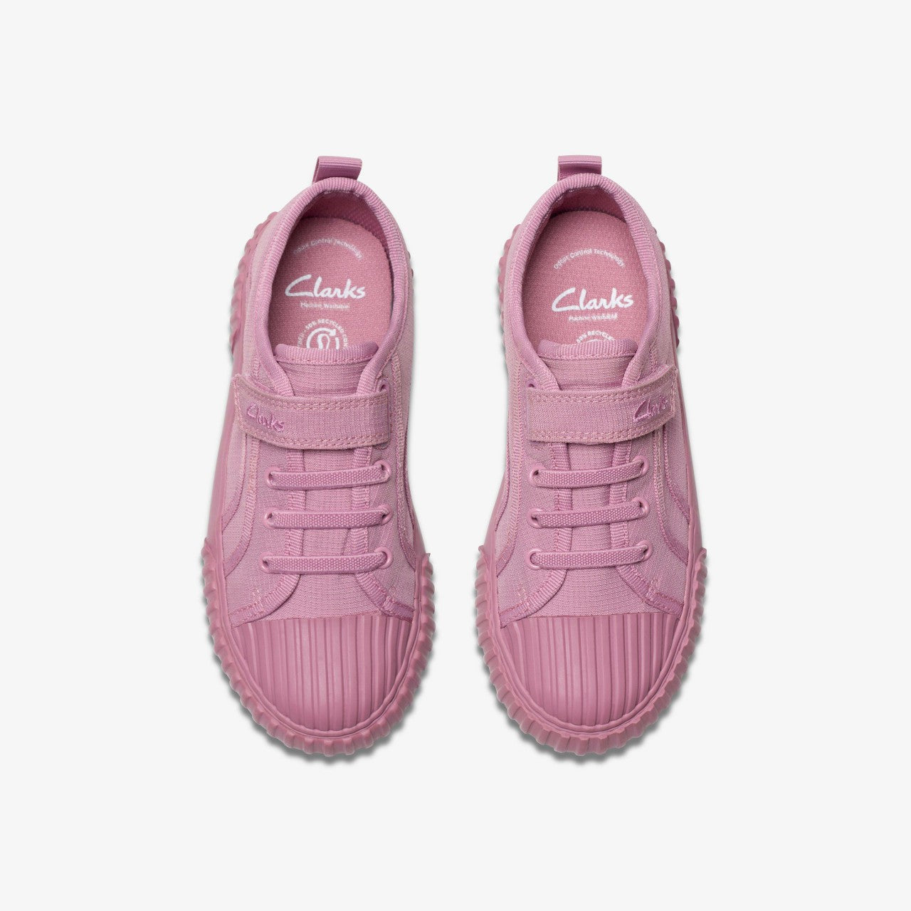 Foxing Stitch Kid Pink Fabric Clarks Kids