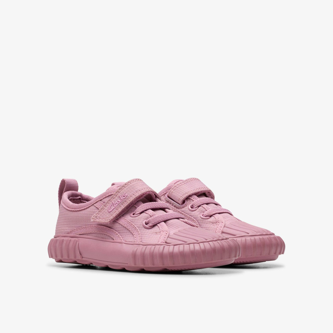 Foxing Stitch Toddler Pink Fabric Clarks Kids|Babies