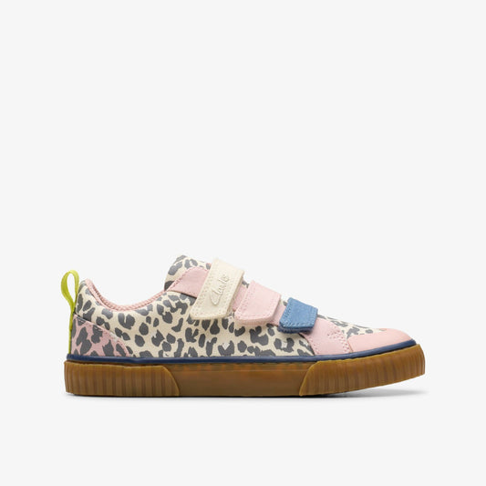 Foxing Vibe Kid Ecru Canvas Clarks Kids