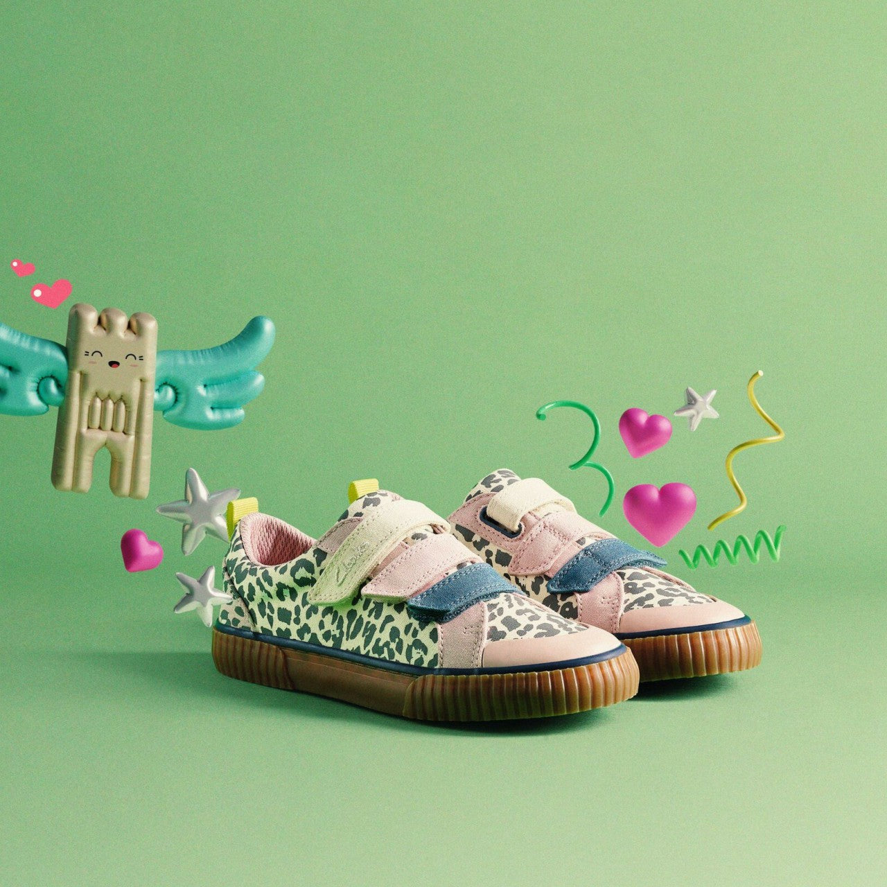 Foxing Vibe Kid Ecru Canvas Clarks Kids