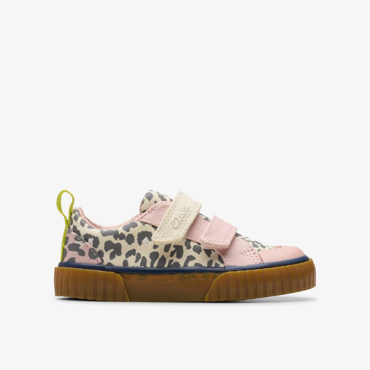 Foxing Vibe Toddler Ecru Canvas Clarks Kids|Babies