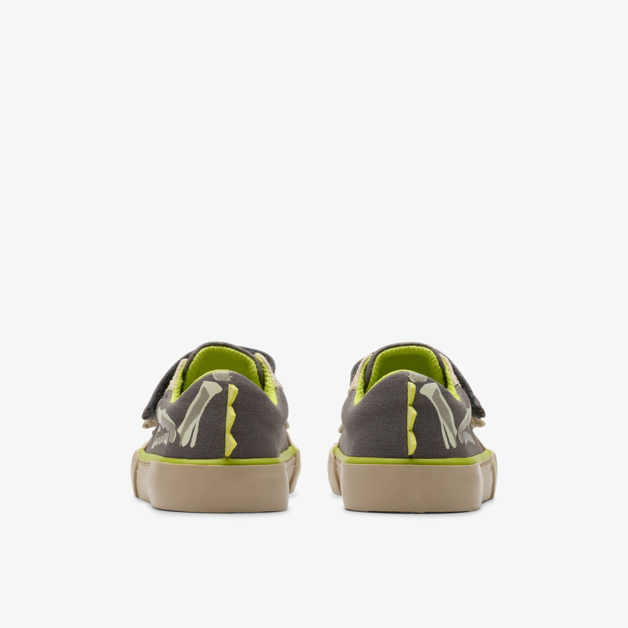 Foxing Stomp Toddler Grey Canvas Clarks Kids