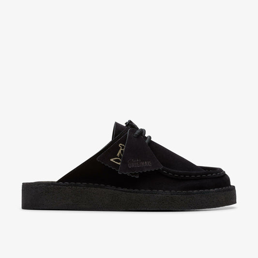 Desert Nomad Mule Black Suede Clarks Women