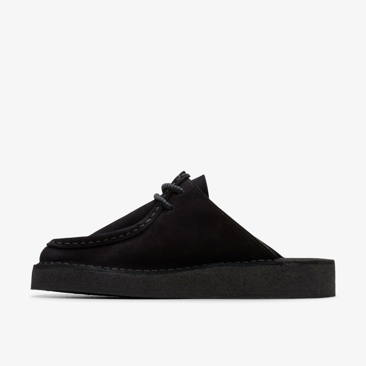 Desert Nomad Mule Black Suede Clarks Women