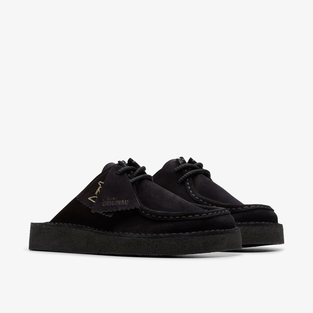 Desert Nomad Mule Black Suede Clarks Women
