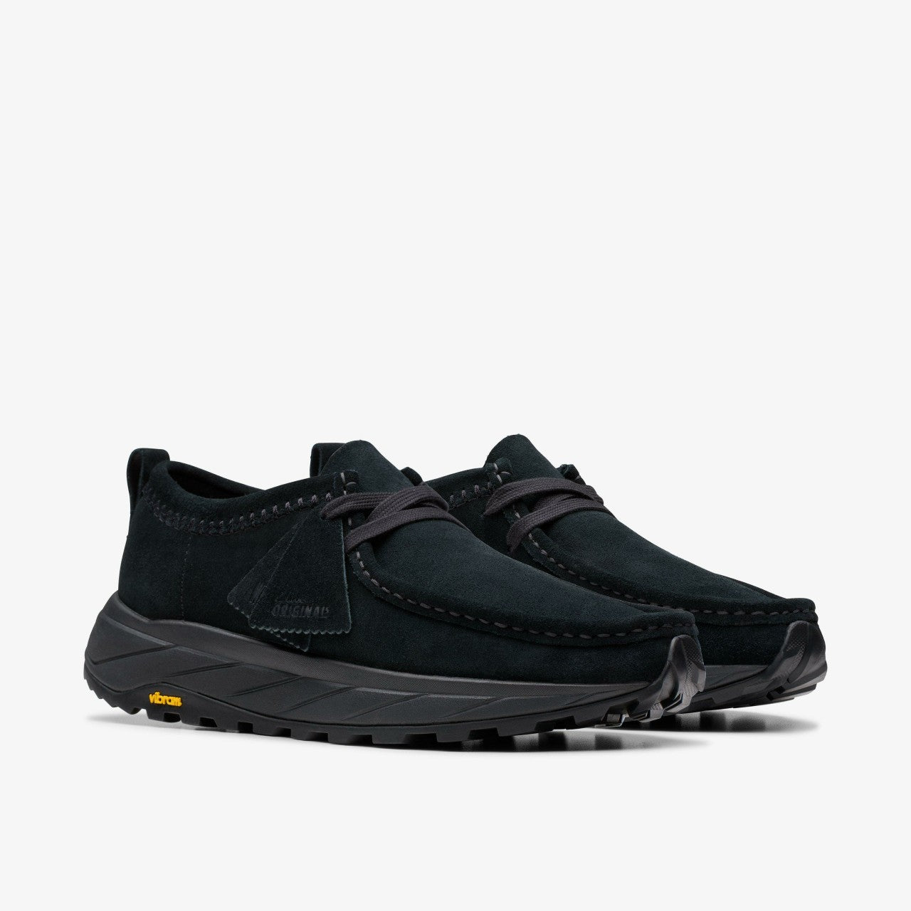 Walla Eden Lo Black/Black Suede Clarks Men