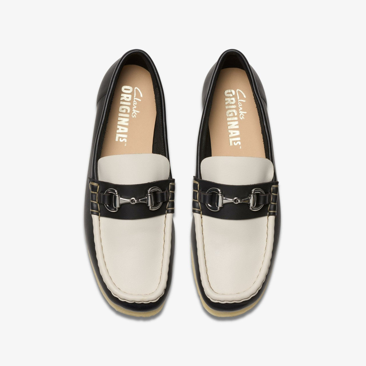 Wallabee Loafer HBIT Black/White Leather Clarks Women