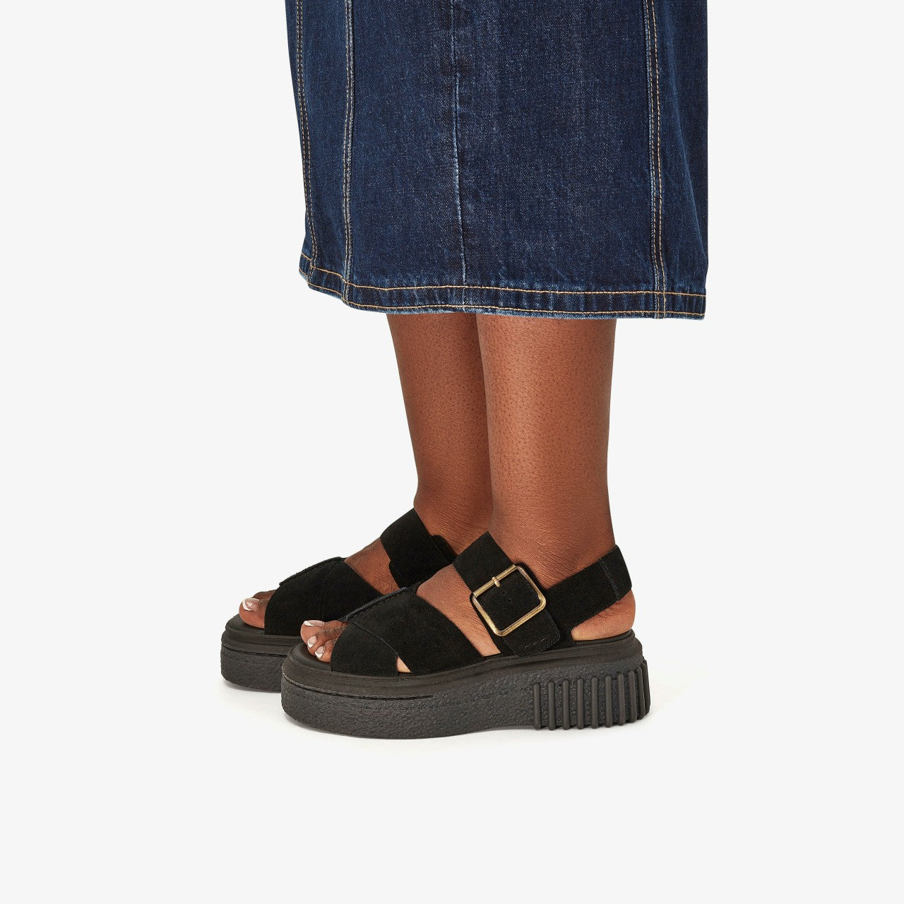 Evamar Wish Black Suede Clarks Women