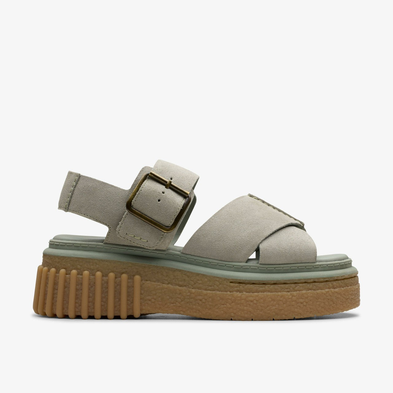 Evamar Wish Light Green Suede Clarks Women